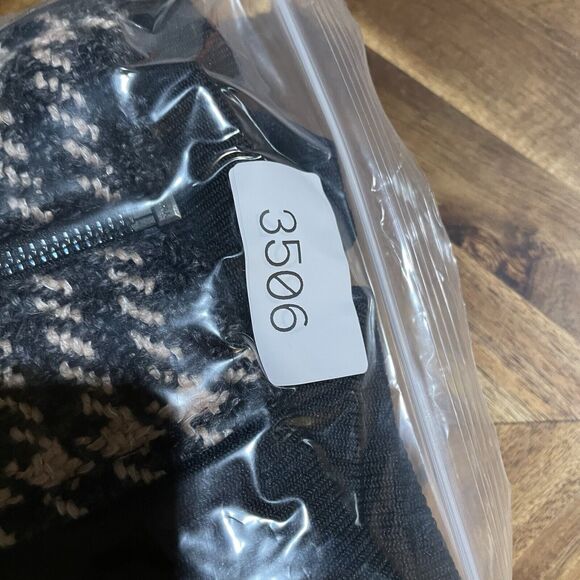 Express x Negin Mirsalehi Jacket Plaid Wool Blend Tweed Bomber Womens Size Small - Picture 7 of 7